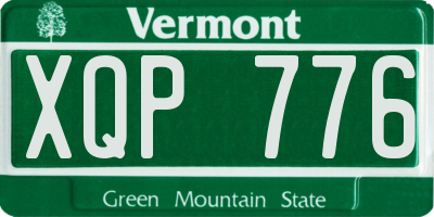 VT license plate XQP776