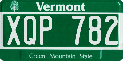 VT license plate XQP782