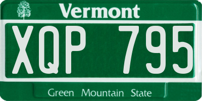 VT license plate XQP795