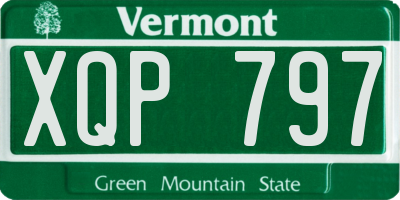 VT license plate XQP797
