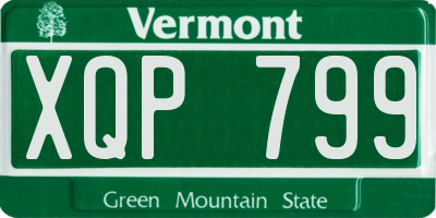 VT license plate XQP799