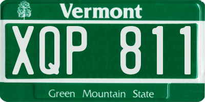 VT license plate XQP811