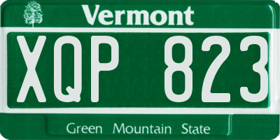 VT license plate XQP823