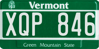 VT license plate XQP846