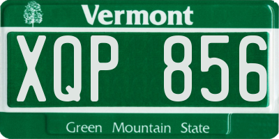 VT license plate XQP856