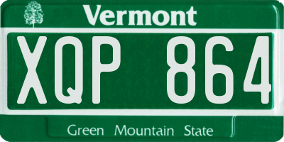 VT license plate XQP864