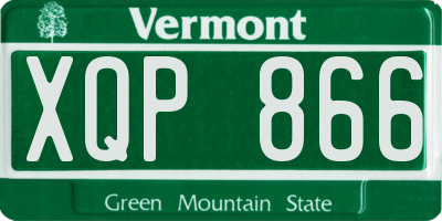 VT license plate XQP866