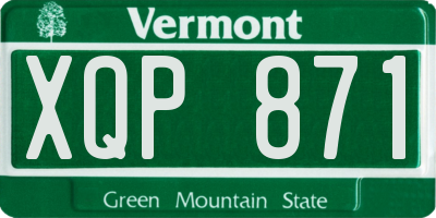 VT license plate XQP871
