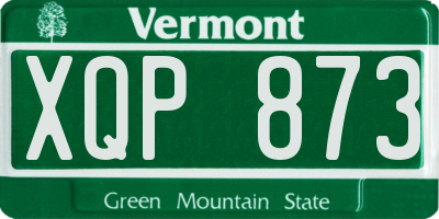 VT license plate XQP873