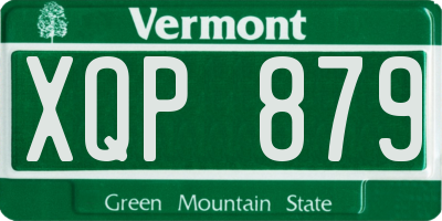 VT license plate XQP879