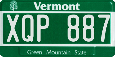 VT license plate XQP887