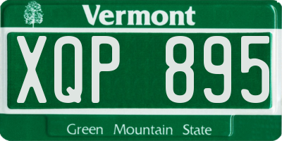 VT license plate XQP895