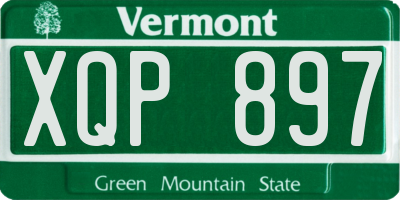 VT license plate XQP897