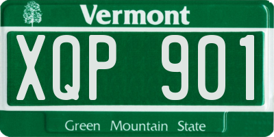 VT license plate XQP901