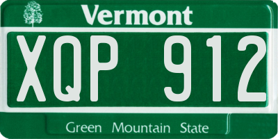 VT license plate XQP912
