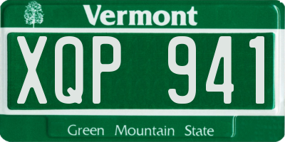 VT license plate XQP941