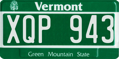 VT license plate XQP943