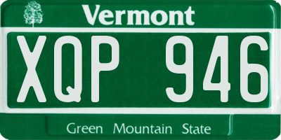 VT license plate XQP946