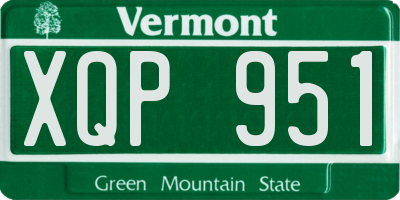 VT license plate XQP951