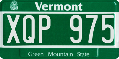 VT license plate XQP975