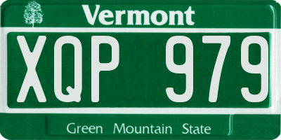 VT license plate XQP979