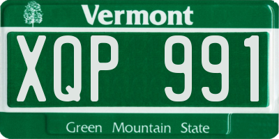 VT license plate XQP991