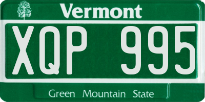 VT license plate XQP995