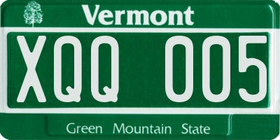 VT license plate XQQ005