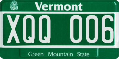 VT license plate XQQ006