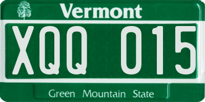 VT license plate XQQ015