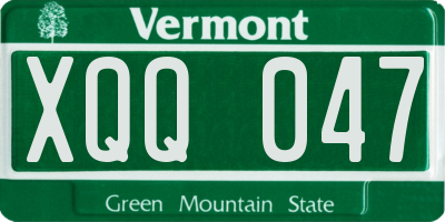 VT license plate XQQ047