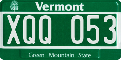 VT license plate XQQ053