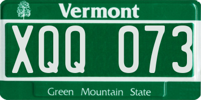 VT license plate XQQ073