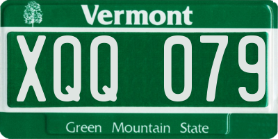 VT license plate XQQ079