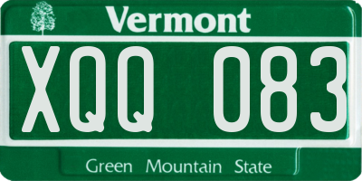 VT license plate XQQ083