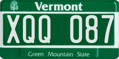 VT license plate XQQ087