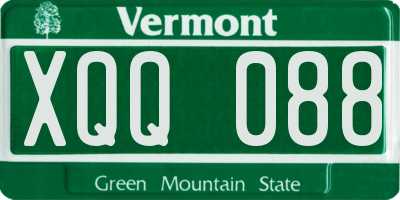 VT license plate XQQ088