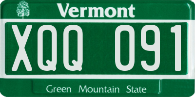 VT license plate XQQ091