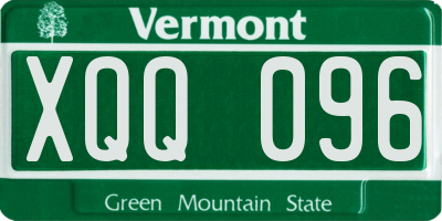 VT license plate XQQ096