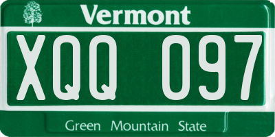 VT license plate XQQ097