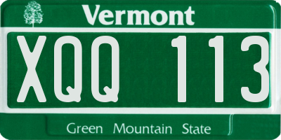 VT license plate XQQ113