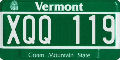 VT license plate XQQ119