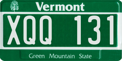 VT license plate XQQ131