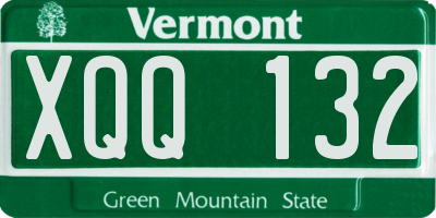 VT license plate XQQ132