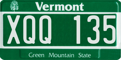 VT license plate XQQ135