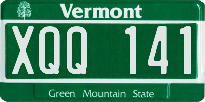 VT license plate XQQ141