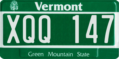 VT license plate XQQ147