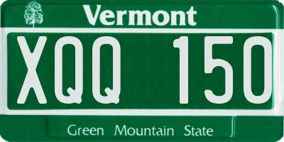 VT license plate XQQ150