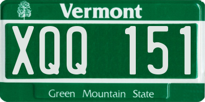 VT license plate XQQ151