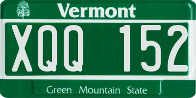 VT license plate XQQ152